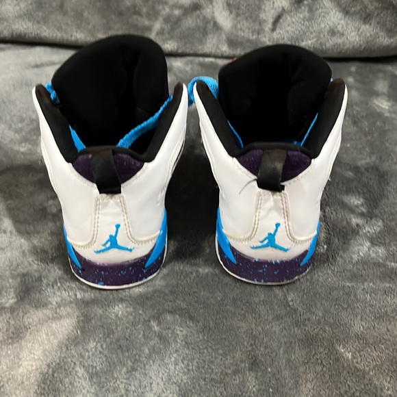 Nike Jordan Flight Club 91 Kids Sz 13C Wht/Blue/Purple #555470-105 EUC - Picture 4 of 7